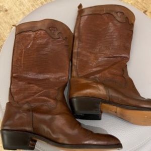 Light Brown High Cowboy Boots